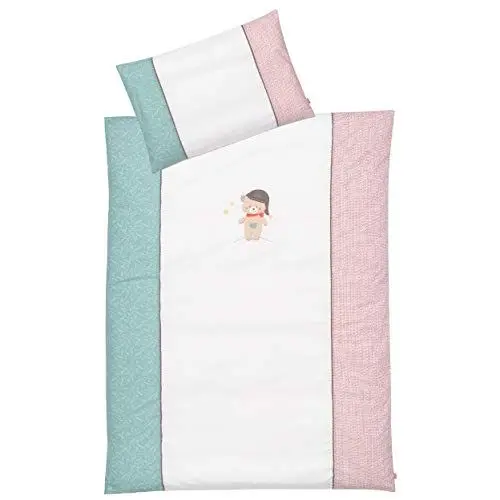 Produktbild: Fehn 060553 Bettwäsche Bruno – Kopfkissen & Bettdecke für Kinder im Set – Mit Bärenmotiv – 0+ Monate – Kissen: 40 x 60 cm & Decke: 100 x 135 cm