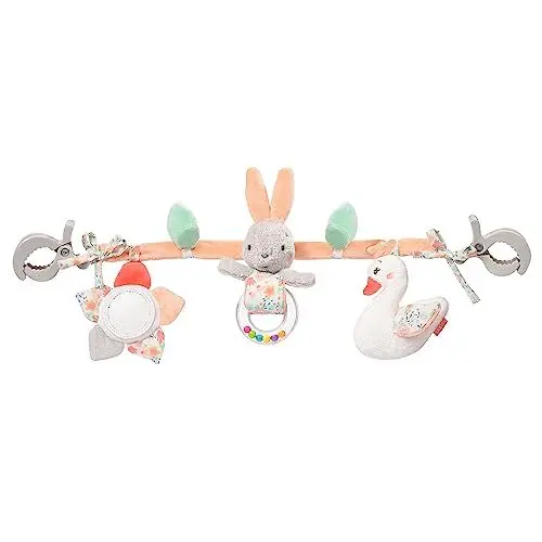 Produktbild: Fehn Kinderwagenkette Spielzeug Schwanensee – Baby Mobile Kette mit niedlichen Figuren zum Aufhängen an Kinderwagen, Babyschale oder Kinderbett – Zubehör für Babys und Kinder ab 0+ Monaten
