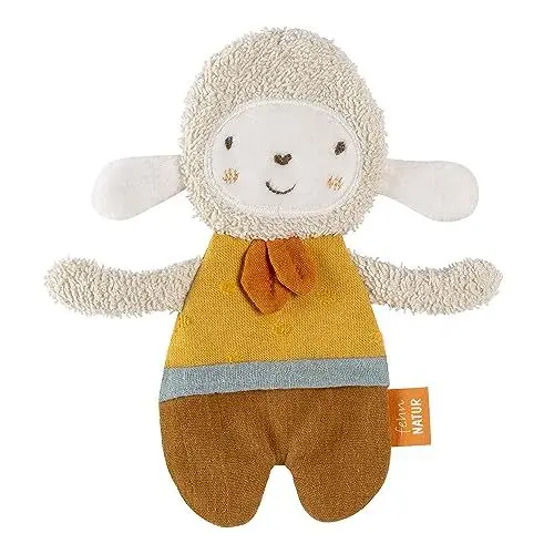 Produktbild: Fehn Knister Schaf fehnNATUR - Activity Baby Raschel Spielzeug zum Greifen und Spielen - Activity-Rascheltier Babyspielzeug - Motorikspielzeug & Knisterspielzeug für Babys und Kleinkinder