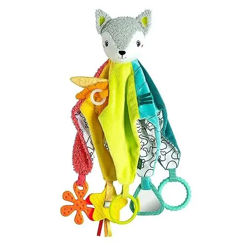 Produktbild: Fehn Schmusetuch Baby Spielzeug Fuchs - Schnuffeltuch für Neugeborene - Einschlafhilfe zum Knuddeln und Greifen - Kuscheltier Handpuppe - Kuscheltuch Schlaftier für Babys und Kleinkinder ab 0+ Monaten