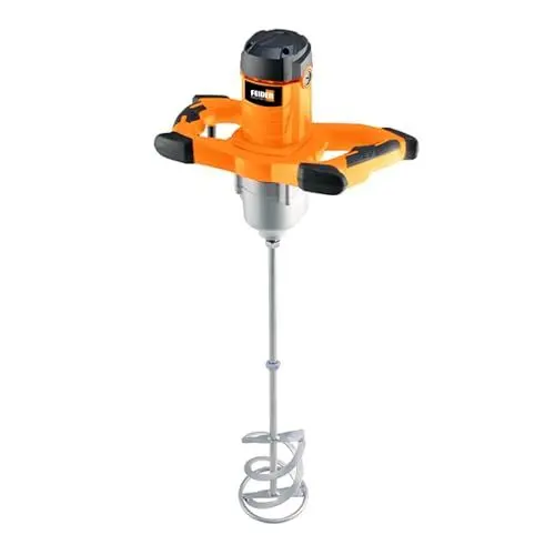 Produktbild: FEIDER FM1614 Rührwerk 1600W - Quirl Durchmesser 14cm Höhe 87,5cm - Progressiver Start - Variable Geschwindigkeit - Mischmaschine - Ergonomischer Griff - Tragbares Elektrowerkzeug, Black/Orange