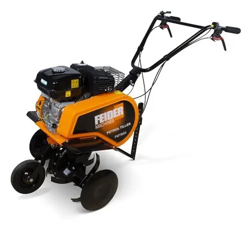 Produktbild: FEIDER FMTB50 - Gartenfräse Benzin 212cm³ - Motorhacke mit 4-Takt Motor - Bodenhacke 4 Fräsen - Gartenhacke mit Arbeitsbreite 55cm, Arbeitstiefe 100-160mm - Rasenfräse mit Handstart - Profi-Werkzeug