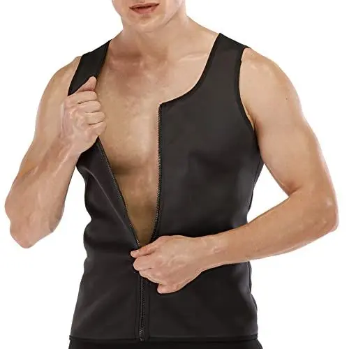 Produktbild: FEimaX Herren Sauna Schweiß Weste Taille Trainer Fitness Abnehmen Shapewear Trainingsanzug Schwitzweste Neopren Hot Tank Top Saunaanzüge Korsett Body Shaper
