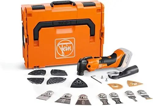 Produktbild: Fein Akku Multimaster AMM 500 Plus Top AS (18 V, ohne Akku Multitool, StarlockPlus, AMPShare, inkl. Zubehör-Set zum Sägen/Schleifen in Holz + Metall, Multifunktionswerkzeug, in L-Boxx) 71293863000