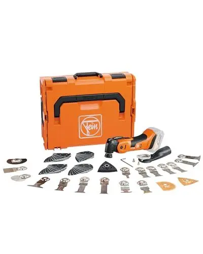 Produktbild: Fein Akku Multimaster AMM 700 MAX TOP AS (18 V, ohne Akku, AMPShare, StarlockMax, Multitool inkl. Zubehör-Set 60-teilig für Holz, Kunstsoff + Metall, Multifunktionswerkzeug, in L-Boxx) 71293663000