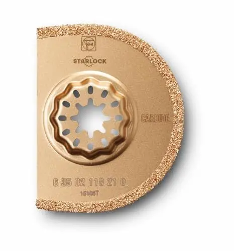 Produktbild: Fein Hartmetall-Sägeblatt (ø 75 mm, Aufnahme Starlock, zum Austrennen von Fliesenfugen, Fräsen in Putz/Gasbeton, Schnittbreite 2,2 mm) 63502118210