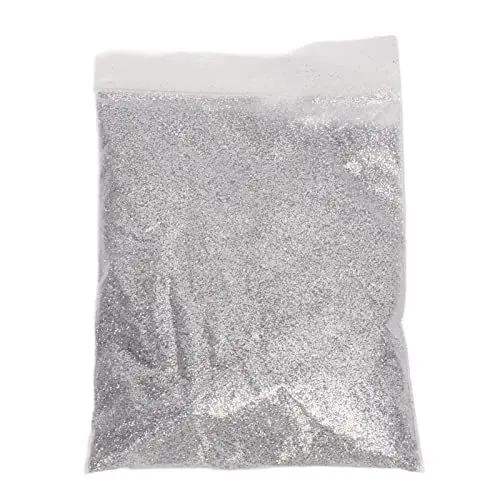 Produktbild: Feine Glitter Craft Glitter Glitzerpuder Bunte Glitzerpuder Glitzer Pulver zum Basteln und Verzieren von Karten für Dekoration, Karten, Papier, Nagelkunst(Silber)