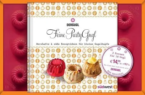 Produktbild: Feine Party-Gugl-Set: Herzhafte & süße Rezeptideen für kleine Gugelhupfe. Buch mit 2 Backformen für 18 Gugl