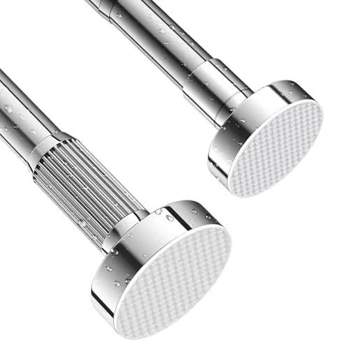 Produktbild: FeinKulturia Duschvorhangstange Ohne Bohren Edelstahl SUS304 Gardinen Spannstange Ausziehbar von 70 bis 120cm Verbessert Vorhangstange Rostfrei-Rutschfest Durchmesser 25mm Klemmstange Kleiderstange