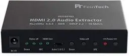 Produktbild: FeinTech VAX00102 HDMI Audio Extractor 4K 60Hz, HDMI Audio Splitter auf Optisch (SPDIF/Toslink), Coaxial und Cinch, Unterstützt HDMI ARC, HDR, Dolby Vision, 5.1, PCM Stereo
