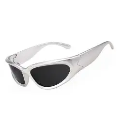 Produktbild: FEISEDY Schnell Brille Rave Wraparound Futuristische Sonnenbrille Punk Sportbrille Y2K Coole Techno Brillen für Herren Damen mit UV400 Schutz B2951
