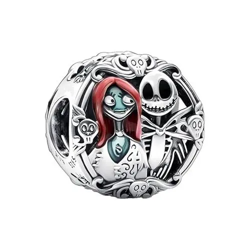 Produktbild: Feitery Compatible with Charms Pandora Halloween Leuchtend Bead Menschliches Skelett-B Charms Allerheiligen für Damen