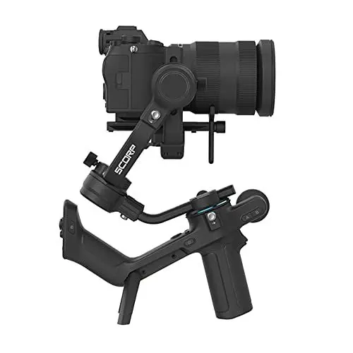 Produktbild: Feiyu SCORP-C (Offiziell) Stabilisator Gimbal für spiegellose/DSLR-Kameras, 2,5kg Nutzlast, 13 Stunden Akkulaufzeit - Kompatibel mit Sony, Lumix, Nikon und Canon