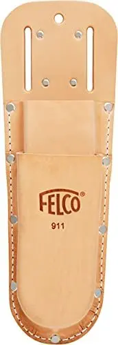 Produktbild: FELCO 911 Holster für Gartenscheren (Etui aus Leder, für 2 Baumscheren oder 1 Schere + 1 Klappsäge, Werkzeughalter mit Gürtelschlaufe, Maße 285x98 mm, ohne Werkzeug)