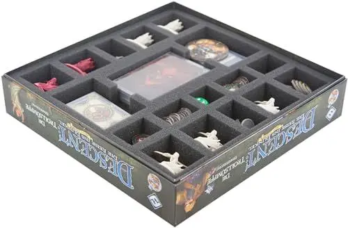 Produktbild: Feldherr Schaumstoff-Set kompatibel mit Descent: Reise ins Dunkel 2. Edition - Die Trollsümpfe Brettspielbox