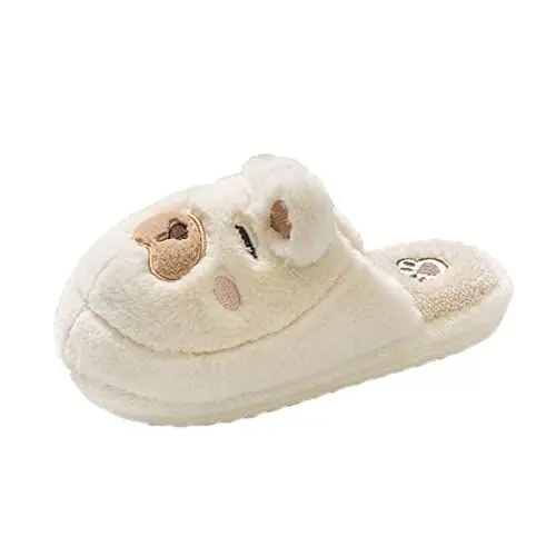 Produktbild: Fell Hausschuhe Damen Lammfell Hausschlappen Frauen Hausschuhe und Winter Indoor Mode bequem niedlich flach warm rutschfest The Cozy Sheep Hausschuhe Boots Mit Fell (White, 39)