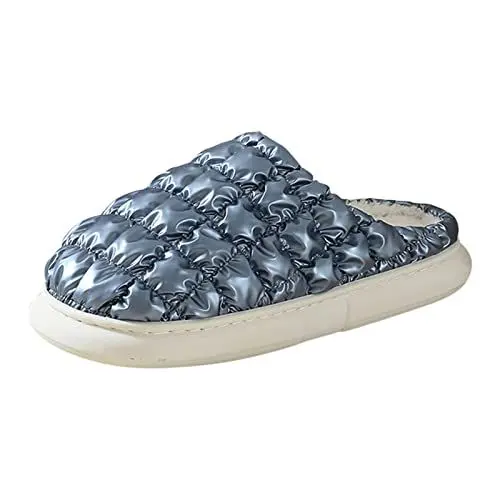 Produktbild: Fell Hausschuhe Damen Lammfell Hausschlappen Männer Warme Hausschuhe Zuhause Winter Baumwolle Hausschuhe Mode Nette Warme Hausschuhe Casual Home Schuhe PlüSchhausschuhe FüR Damen (Blue, 44-45)