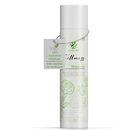 Produktbild: Fellglück Sensitiv Hundeshampoo - Für alle Hunde und Welpen, 100% natürliche Fellpflege gegen Juckreiz, Fellglanz, Fellpflege & bessere Kämmbarkeit, 250 ml + neues E-Book Golden Pets