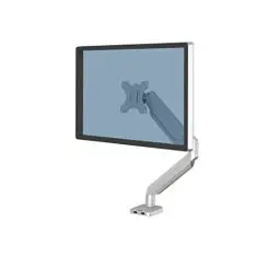 Produktbild: Fellowes Monitor Halterung für 1 Bildschirm bis 32 Zoll (81,28 cm) - Platinum Series Monitor Arm mit Gasfeder, USB Ports - Befestigung mit Klemme oder an Kabeldurchlass - Farbe: Silber
