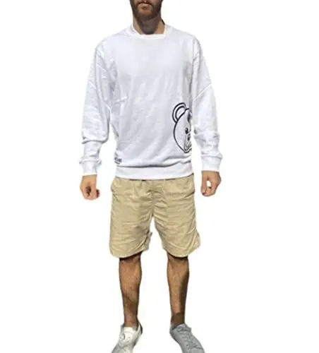 Produktbild: Felpa uomo Moschino girocollo con logo bear bianco E23MO14 A1721 8121 M