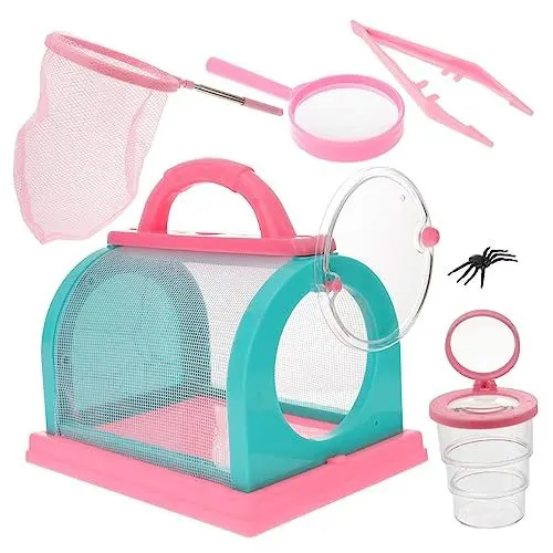 Produktbild: FELTECHELECTR Catcher Kit Catcher Net 5 Stücke Jungen Und Mädchen Fangen Werkzeug Set Beobachtung Käfig Lupe Pädagogisches Fangen