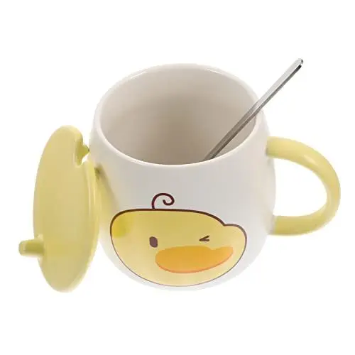 Produktbild: FELTECHELECTR Keramikbecher Hitzebeständig für Jungen und Mädchen Becherdeckel Multifunktionale Wasserbecher-sets für Den Täglichen Gebrauch