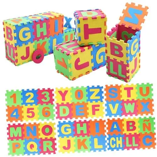 Produktbild: FELTECHELECTR 1 Satz Puzzlematte spaß Puzzle-Matte puzzelmatte Puzzle-unterlage merksam Schaumfliesen für Fußböden Spielmatte aus Schaumstoff fußmatte Teppich Puzzle-Bodenmatte Alphabetmatte Eva