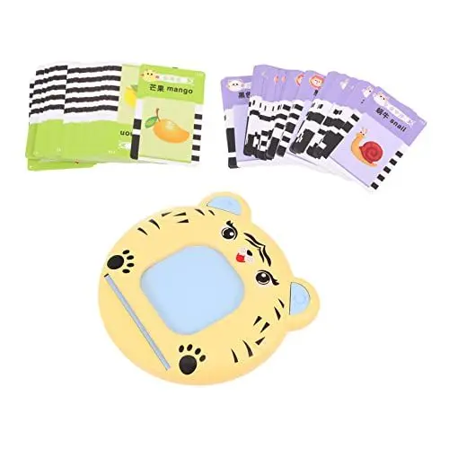 Produktbild: FELTECHELECTR 1 Satz Steckkarte Frühes Lernen Elektronisches Interaktives Spielzeug Englische Tiere Blinken Ostergeschenke Für Kleinkinder Spielzeug Für 3 Jährige Jungen Tiere Blitzen PVC Yellow