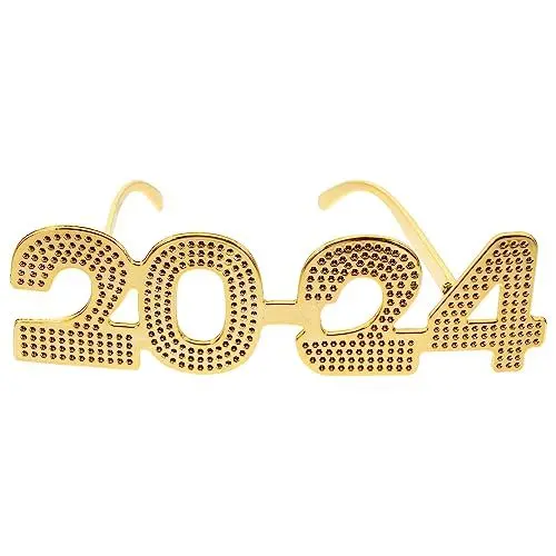 Produktbild: FELTECHELECTR 2024 ferngläser kinderferngläser weingläser lustig Party Dekorationen Halloween-Brillenkurs Modisch Freunde schnapsgläser Neujahrsparty-Brillen lustige Tanzbrille Stk Golden
