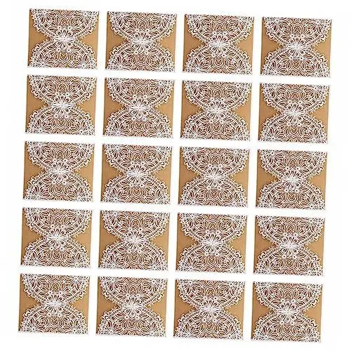 Produktbild: FELTECHELECTR Hochzeitseinladungen Aus Sanftem Und Sicherem Papiermaterial 20-teiliges Set Elegante Einladungskarten Im Europäischen Stil