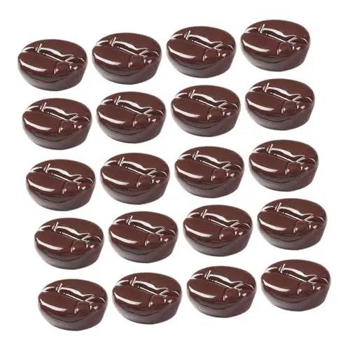 Produktbild: FELTECHELECTR 20St Simulierte Kaffeebohnen PVC-Lebensmittelmodell Ausstellungsmodell für Kaffeebohnen Learn My Lesson hochzeitsdeko Ornament Handytasche Schmuckverzierung DIY zubehör Charme Cafe