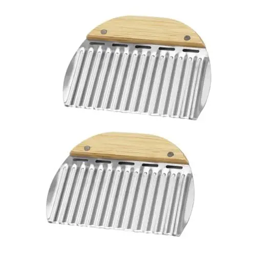 Produktbild: FELTECHELECTR Kartoffel-waffelschneider Wellen-kartoffelschneider 2 Stück Edelstahl-kartoffelschneider Handwerkzeug Zum Kochen