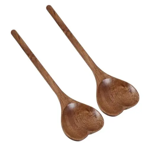 Produktbild: FELTECHELECTR Ergonomische Holzlöffel in Herzform Rührlöffel-set Teelöffel Aus Holz Für Gläser Salatlöffel