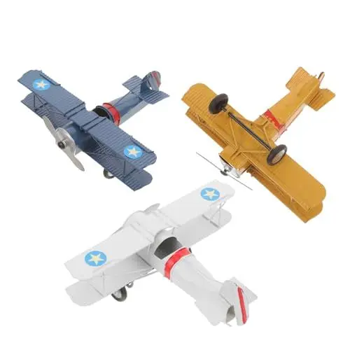 Produktbild: FELTECHELECTR Retro Eisen Handwerk Ornament Flugzeug Für Erwachsene Vintage Metall Flugzeug Kit Dekorative Flugzeug Spielzeug