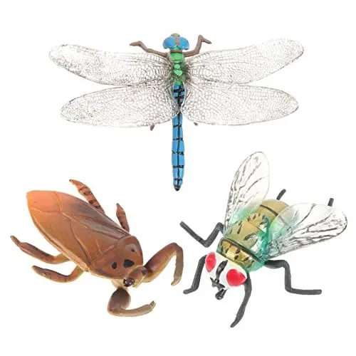Produktbild: FELTECHELECTR 3st Simulierte Insekten Tiere Für Kinder Künstliches Spielzeug Lebenszyklusmodell Frosch Spielzeug Garten Requisiten Fliegendes Spielzeug Lebensechte Spielzeuge Heuschrecke Plastik