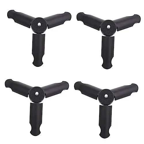 Produktbild: FELTECHELECTR Reisefreundliches 4-teiliges Faltbares Tischstativ Mit Telefonclip 1/4-zoll-schraube Mini-stativ Für Fotoaufnahmen
