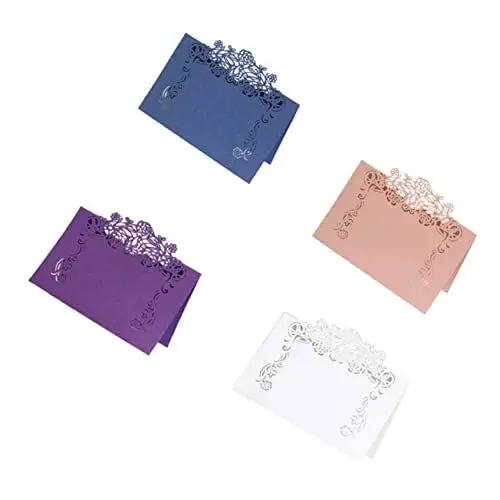 Produktbild: FELTECHELECTR Elegante 50 Stücke Papier Tischkarten Vintage Stil Hochzeit Sitz Namen Für Veranstaltung