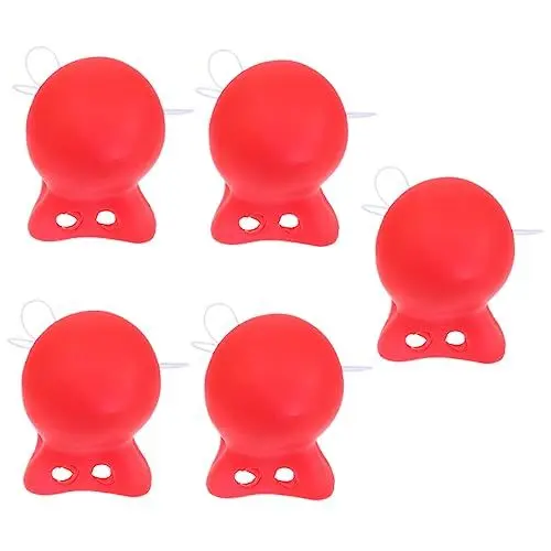 Produktbild: FELTECHELECTR 5Stücke Rote Clown Nase Requisiten für Halloween Party und Cosplay Lustige Clownsnasen Kostümzubehör für Erwachsene und Kinder