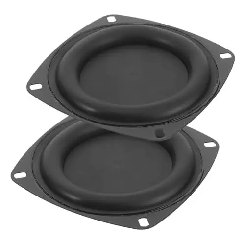 Produktbild: FELTECHELECTR Autolautsprecher Membran 2 Stücke Vibrationsplatten Ersatzteil für Lautsprecher Robust Klein Installieren für Auto Audiosysteme
