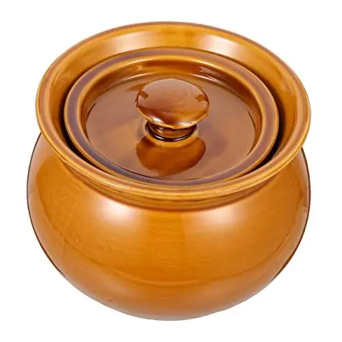 Produktbild: FELTECHELECTR Container Mini-Container Topf Porzellan Kochgeschirr n Mit Griffen Mini Cocotte Mit Deckel Dampf Nudelschüssel Küchengeschirr Crème-brûlée-schüssel Keramik Lebensmittel Ton