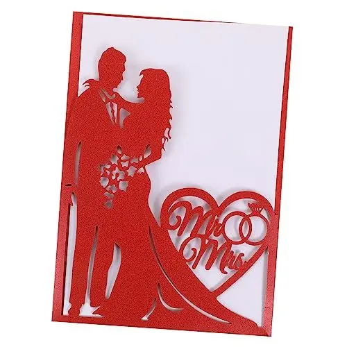Produktbild: FELTECHELECTR 10 Stück Romantische Hochzeitseinladungen Ausgehöhlte Karten Exquisites Design Für Feiern Und Partys