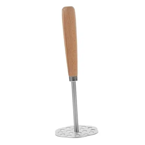 Produktbild: FELTECHELECTR Kartoffelstampfer Küchenwerkzeug Aus Edelstahl Und Holz Wiederverwendbarer Kartoffelstampfer Für Babynahrung Gemüsepüree