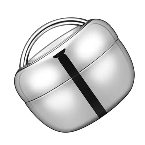 Produktbild: FELTECHELECTR Lunchbox Aus Edelstahl Edelstahlbehälter Mit Deckel Rundes Bento Lebensmittelbehälter Aus Metall Auslaufsichere Reisebehälter Edelstahl 304 Praktisch Brotdose Büro