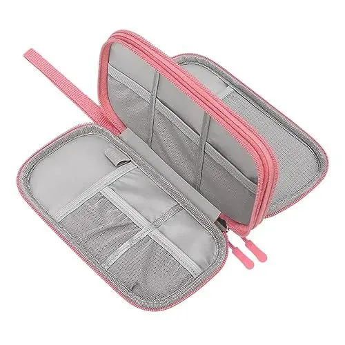 Produktbild: FELTECHELECTR Oxford Tuch Kabel Organizer Tasche für Elektronik Tragbar und Wasserresistent Reise Zubehör für Kabel und Ladegeräte Doppellagig 1 Stück