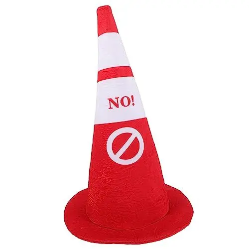 Produktbild: FELTECHELECTR Plüsch Verkehrskegel Hut Für Cosplay Und Partys Lustige Kopfbedeckung Aus Weichem Material Für Erwachsene Fotorequisiten Für Karneval Und Feste