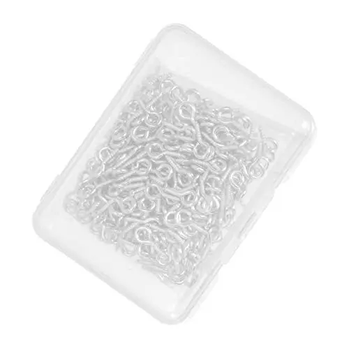 Produktbild: FELTECHELECTR Schwere Haken 1 Satz Horn Nägel selbstschneidende Ringschraubenhaken Augenschraube Augenhaken einschrauben Ösenschraubenhaken Metall Ringe Bolzen Zubehör Schraubhaken Plastik