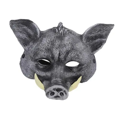 Produktbild: FELTECHELECTR Halloween Wildschwein Maske Aus Pu Kreative Tiermaske Für Kostüm Karneval Und Fasching Sicher Und Langlebig Detailreiche Ausführung Für Festlichkeiten