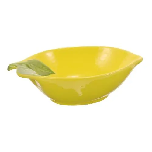 Produktbild: FELTECHELECTR Zitronenförmige Keramikschale dekorative Obstschale für den Haushalt Salatschüssel für Desserts elegante Keramik