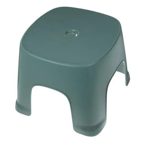 Produktbild: FELTECHELECTR niedriger Hocker Poop Fußhocker Toilettenhocker Fußtritthocker Schminkhockerbank Schritt Stool badezimmerhocker Tritthocker für Kleinkinder Fußhocker aus Kunststoff PVC Green