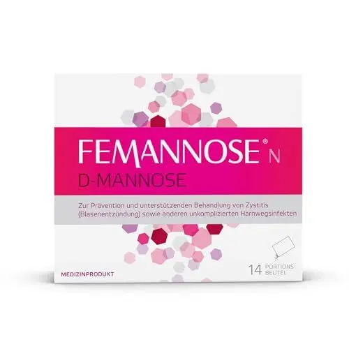Produktbild: FEMANNOSE N | 14 x Trinkgranulat mit 2.000 mg D-Mannose und Preiselbeer-Extrakt für die Blase (1 x 14 Stück)